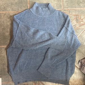 Blue turtleneck sweater. Large